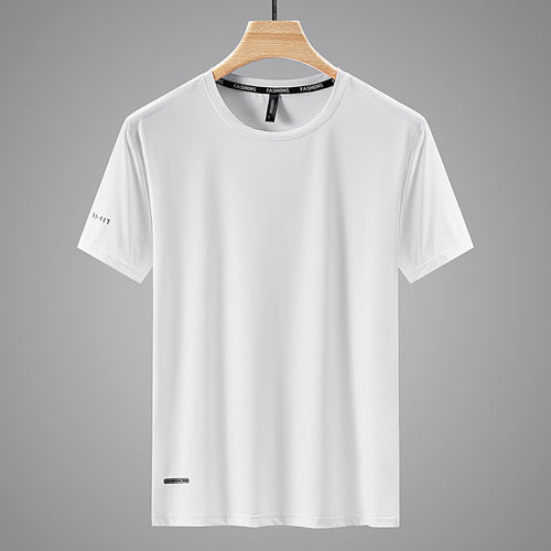 Men's Oversized Round Neck Quick-Dry Sports T-Shirt