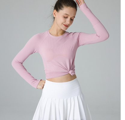 Women's Long Sleeve Sports T-Shirt for Yoga and Running