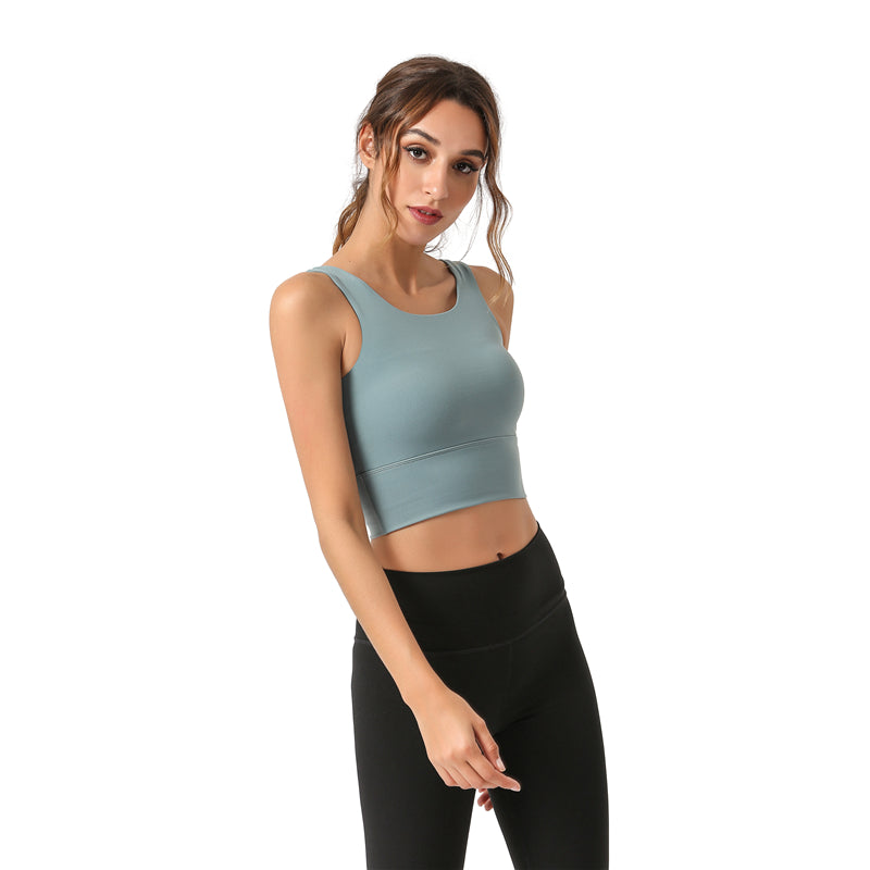 Women's Sports Vest with Back Tie for Yoga & Running