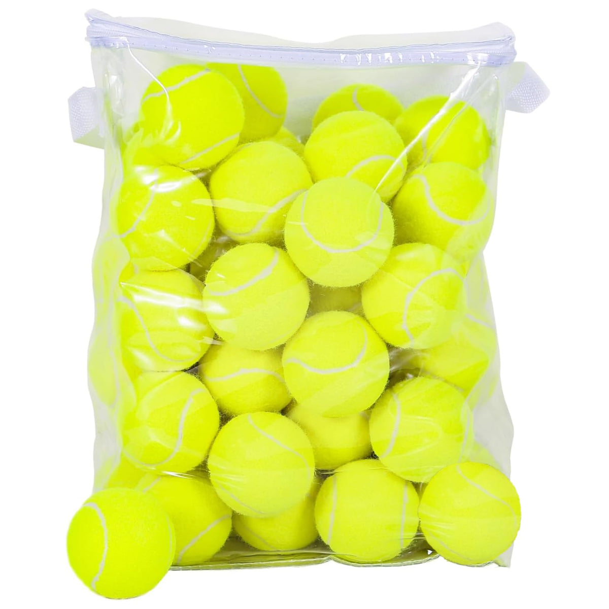 MRYCZ FYRHD 60 Pack Tennis Balls Training Tennis Balls Pet Dog Playing Balls Practice Tennis Balls with Mesh Bag for Transport and Beginner Training