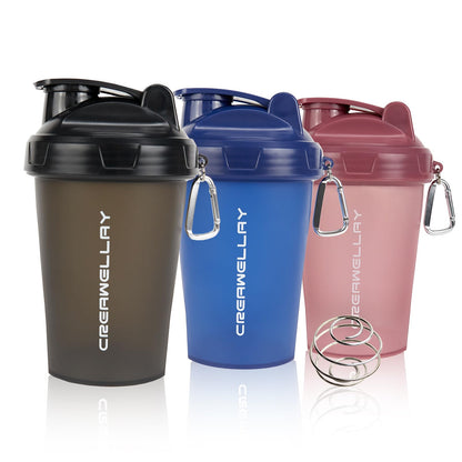 CREAWELLAY 3 Pack Shaker Bottles for Protein Mixes 17 oz Small Protein Shaker Bottle with Handle Gym Shaker Cups with Blending Ball for Pre Workout BPA-Free & Dishwasher Safe (Black White Pink)