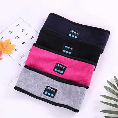 Knitted Sports Headband with Sweat-Wicking Bluetooth