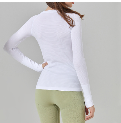 Women's Long Sleeve Sports T-Shirt for Yoga and Running