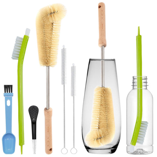 6 Bottle Cleaner Brush Bottle Cleaner Brush Set Water Bottle Brush Straw Brush Nipple/Lid for Tumblers Drinking Glass Baby Bottles Cup