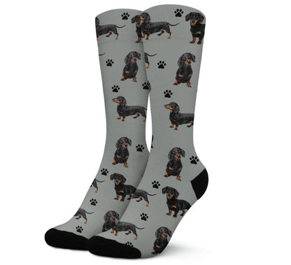 Funny Dog Crew SocksCute Dachshund Athletic Running Socks for Men Women (Athletic Dachshund)