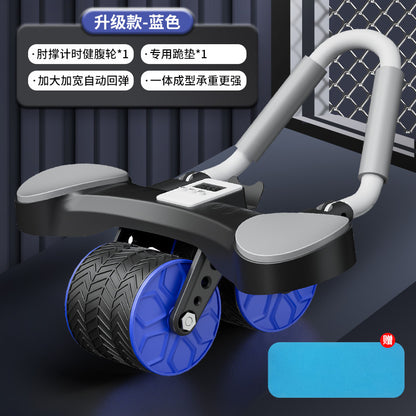 Dual-Use Ab Wheel with Automatic Rebound for Home Fitness