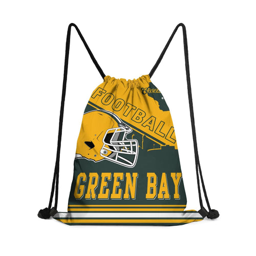 Green Bay Football Gym Drawstring Bags Sports Fans Drawstring Bags Sport String Backpacks for Player Football Keepsake Fans Gifts Bag