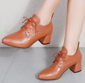 Strappy Heels - New British Style Pointed Mid Heels (One Pair)