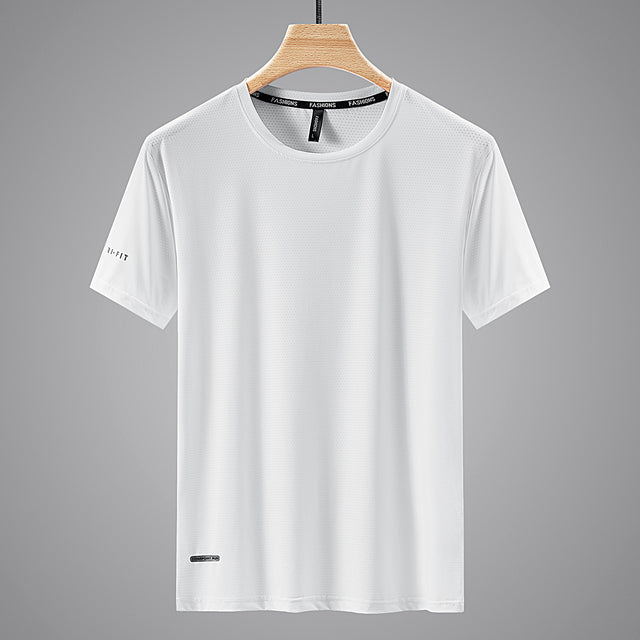 Men's Oversized Round Neck Quick-Dry Sports T-Shirt