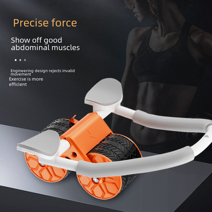 Dual-Use Ab Wheel with Automatic Rebound for Home Fitness