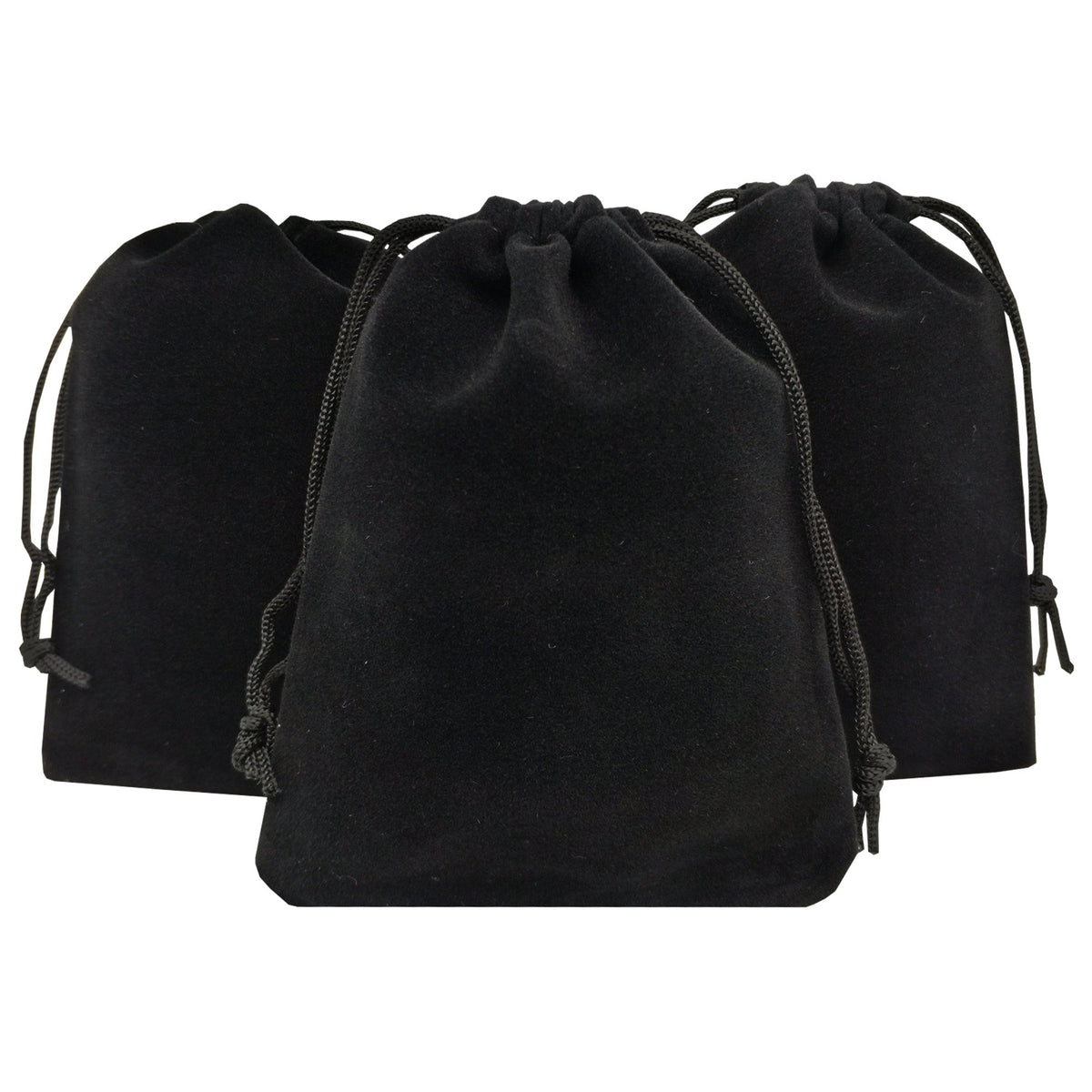 Velvet Drawstring Bags (Black 5" X 7")