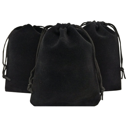 Velvet Drawstring Bags (Black 5" X 7")