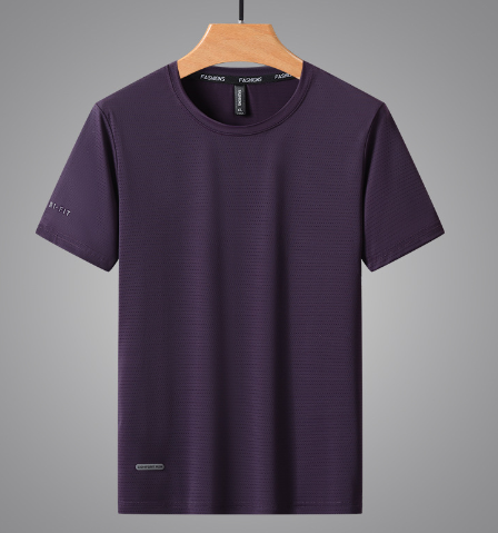 Men's Oversized Round Neck Quick-Dry Sports T-Shirt
