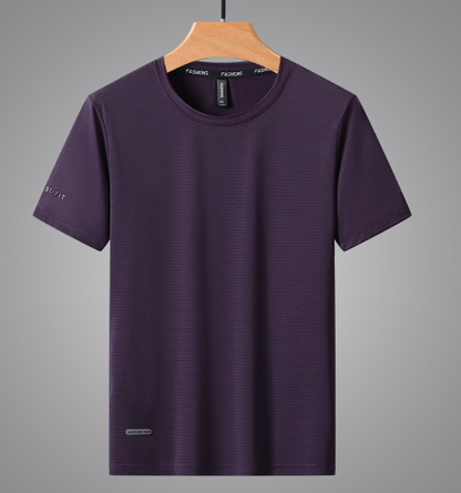Men's Oversized Round Neck Quick-Dry Sports T-Shirt
