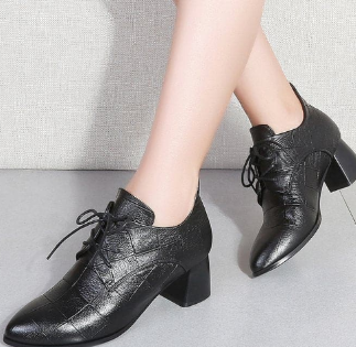 Strappy Heels - New British Style Pointed Mid Heels (One Pair)