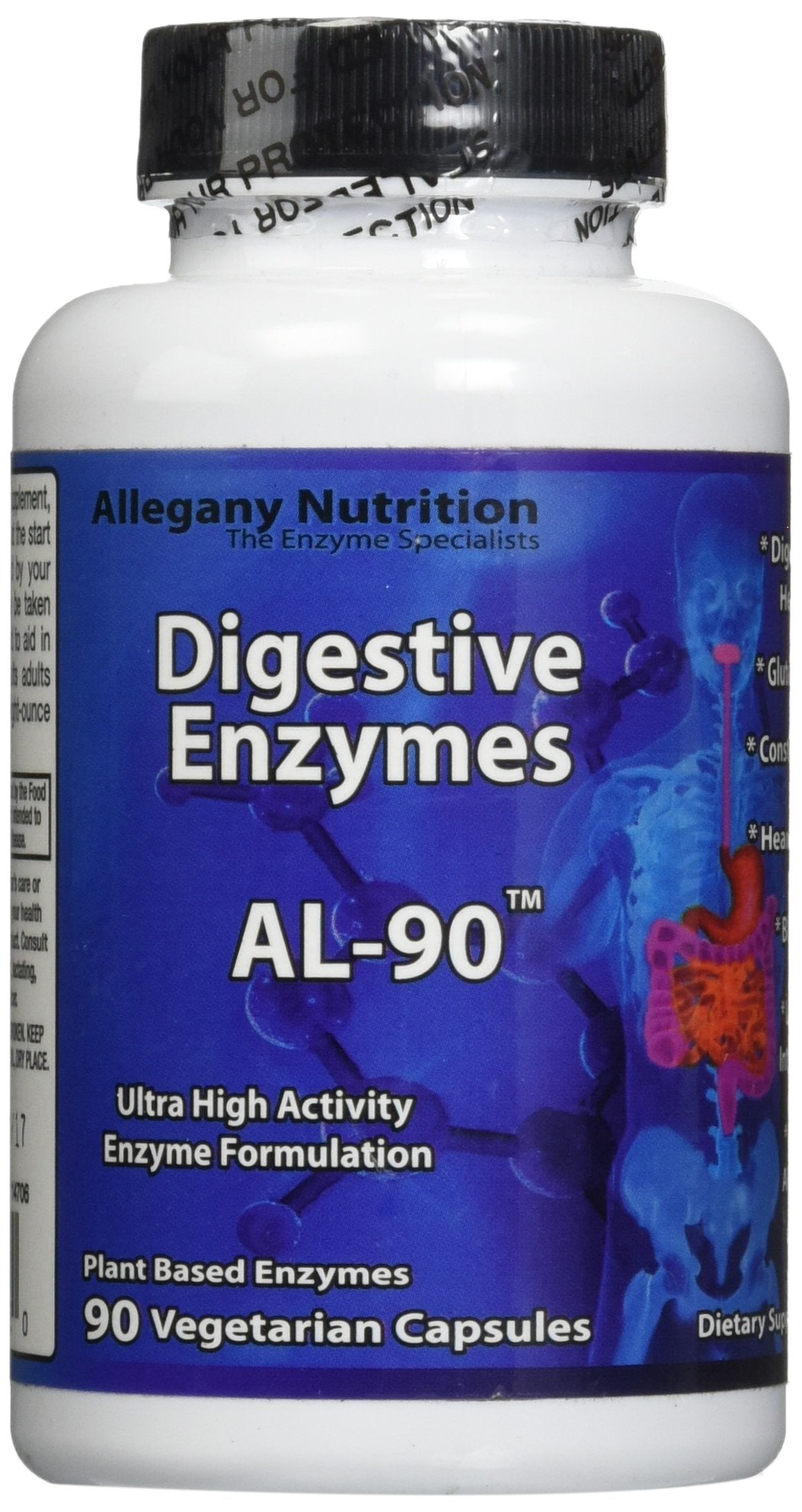 Allegany Nutrition Gluten Free Digestive Enzymes - 90 Count
