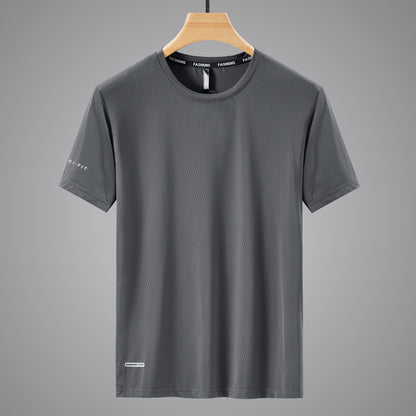 Men's Oversized Round Neck Quick-Dry Sports T-Shirt