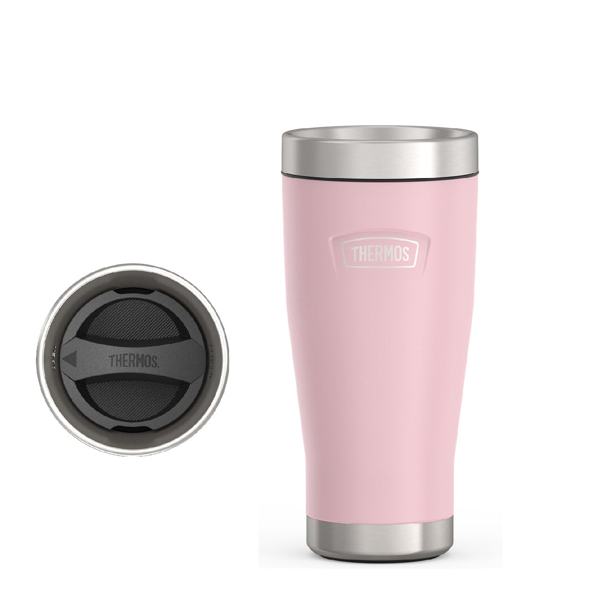 THERMOS ICON Series Stainless Steel Tumbler Sunset Pink 16 oz
