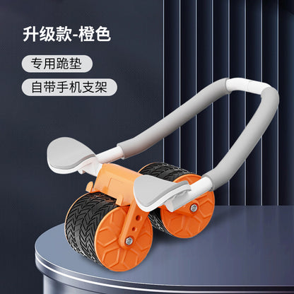 Dual-Use Ab Wheel with Automatic Rebound for Home Fitness