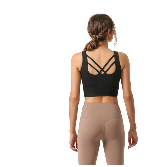 Women's Sports Vest with Back Tie for Yoga & Running