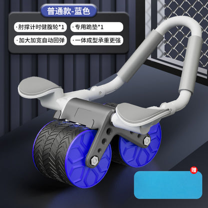 Dual-Use Ab Wheel with Automatic Rebound for Home Fitness