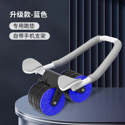 Dual-Use Ab Wheel with Automatic Rebound for Home Fitness