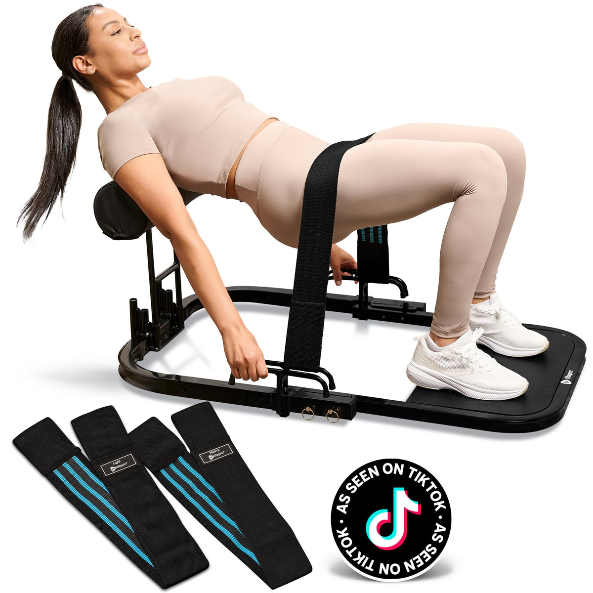 LifePro GluteBlast Hip Thrust Machine - Premium Squat and Glute Workout Equipment for Home Gym with Resistance Bands - Multipurpose Glute Bench for Glutes HIPS and Thighs
