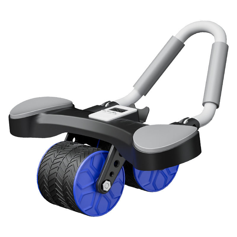 Dual-Use Ab Wheel with Automatic Rebound for Home Fitness