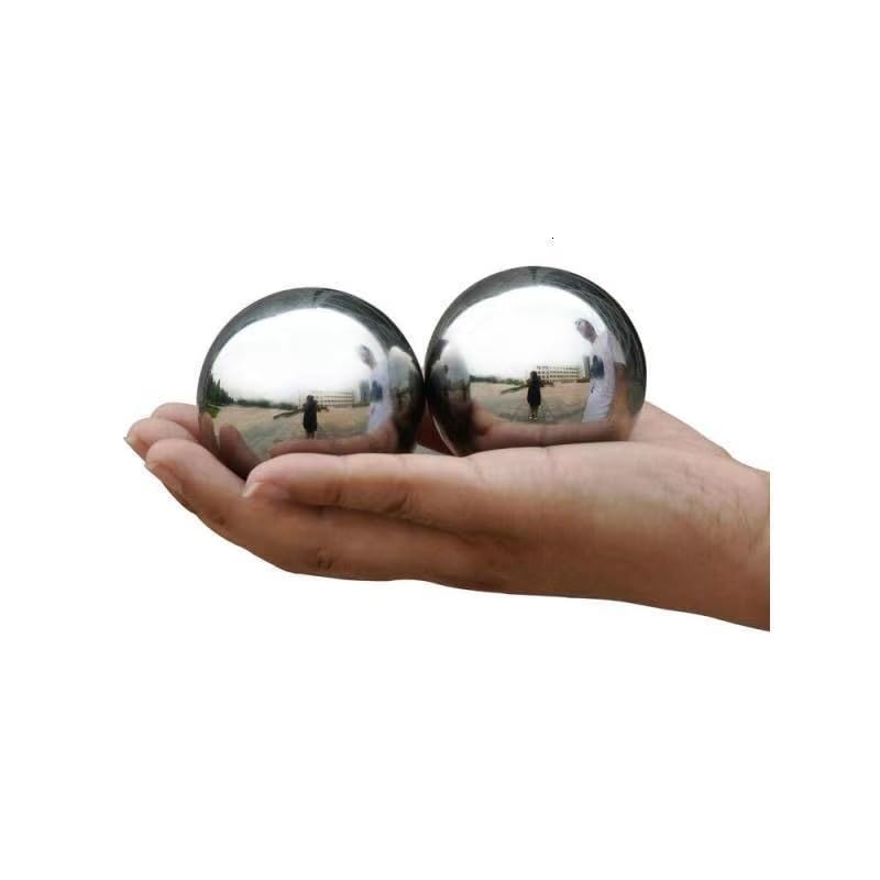 （2 Pieces） Precision Chrome Steel Bearing Balls G25 (2 inch) Baoding Balls Hand Exercise Stress Balls Exercise Healthy HandballsIdeal for Hand Health Balls