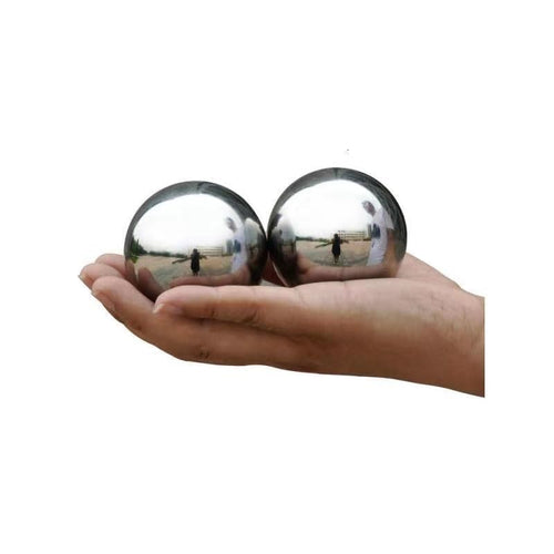 （2 Pieces） Precision Chrome Steel Bearing Balls G25 (2 inch) Baoding Balls Hand Exercise Stress Balls Exercise Healthy HandballsIdeal for Hand Health Balls