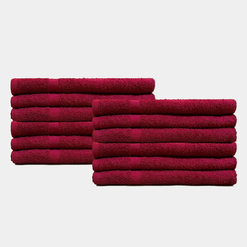 Spa Towels for Facials - Salon Towels Hand Towels Bulk Facial Towels for Estheticians Soft Toallas para Salon De Belleza 16 x 27 Inches Pack of 12 (Burgundy)