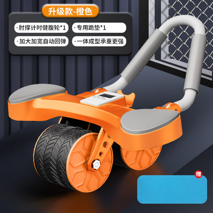 Dual-Use Ab Wheel with Automatic Rebound for Home Fitness