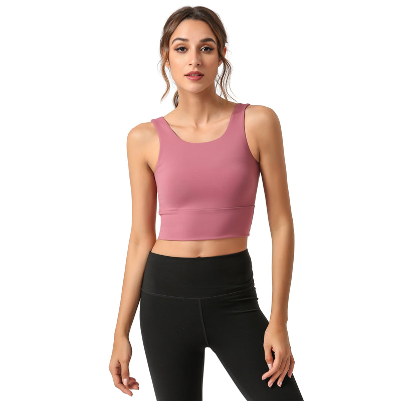 Women's Sports Vest with Back Tie for Yoga & Running