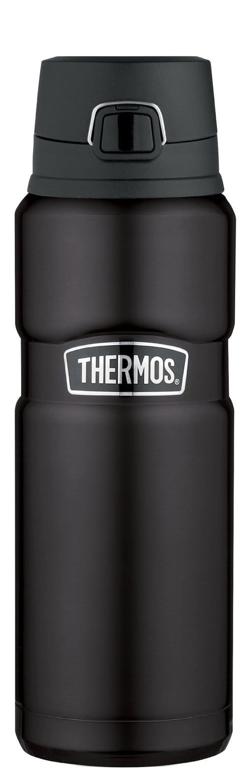 THERMOS Stainless King Vacuum-Insulated Drink Bottle 24 Ounce Matte Black