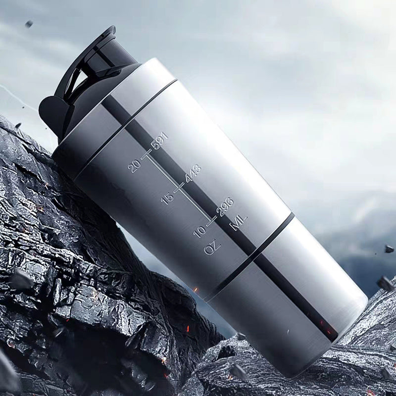 Stainless Steel Protein Shaker Bottle for Fitness